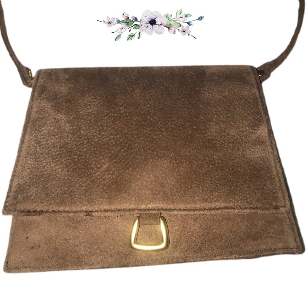 VTG Brown Suede Purse/Bag /Clutch - EVC!